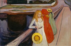 Edvard Munch, Mädchen auf der Brücke, 1901, © Hamburger Kunsthalle Foto: Elke Walford 