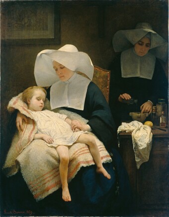 Henriette Browne (1829–1901), Die barmherzigen Schwestern, 1859, Öl auf Leinwand, 167 x 130 cm © Hamburger Kunsthalle / bpk Foto: Elke Walford