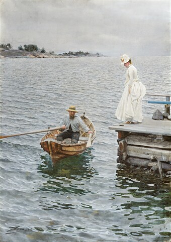 Anders Zorn, (1860–1920), Sommerfrische, 1886, Aquarell, 76 x 56 cm, Privatsammlung, Foto: Hans Thorwid