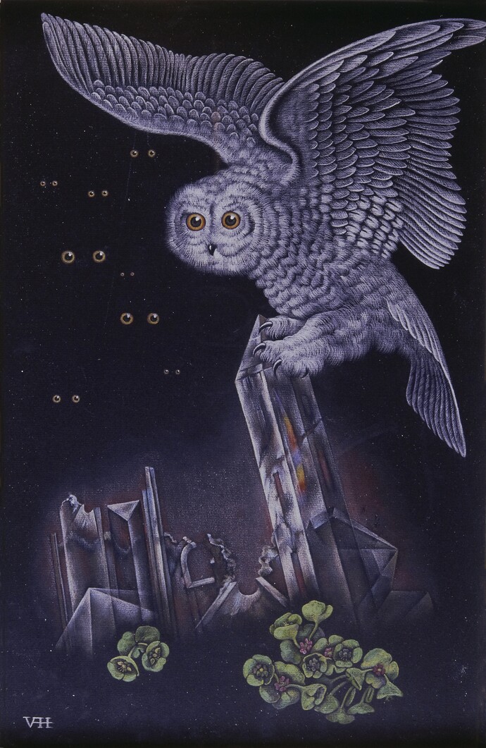 Valentine Hugo, Die Wahrheit würde in Gestalt einer Schneeeule vom Himmel fallen, 1932