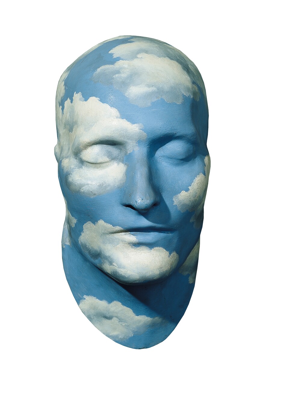 René Magritte (1898–1967), Die Zukunft der Statuen (L’avenir des statues), 1932, Öl auf Gipsguss (Totenmaske Napoleons), 33,5 x 16,5 x 19 cm, Lehmbruck Museum, Duisburg © Lehmbruck Museum, Duisburg / © VG Bild-Kunst, Bonn 2025, Foto: Bernd Kirtz