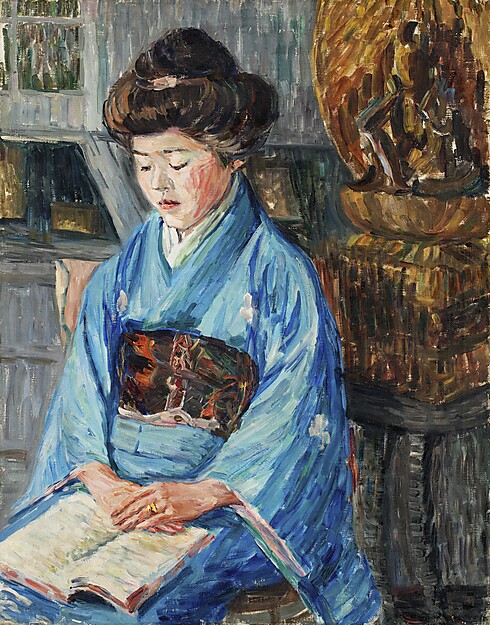 Alma del Banco (1862 - 1943), Japanerin, um 1910, Öl auf Leinwand, 87 x 64 cm, Schenkung Eddy Lübbert, Geestland, im Gedenken an Alma del banco, 2015, © Hamburger Kunsthalle, Foto: Christoph Irrgang Alma del Banco (1862 - 1943), Japanerin, um 1910, Öl auf Leinwand, 87 x 64 cm, Schenkung Eddy Lübbert, Geestland, im Gedenken an Alma del banco, 2015, © Hamburger Kunsthalle, Foto: Christoph Irrgang