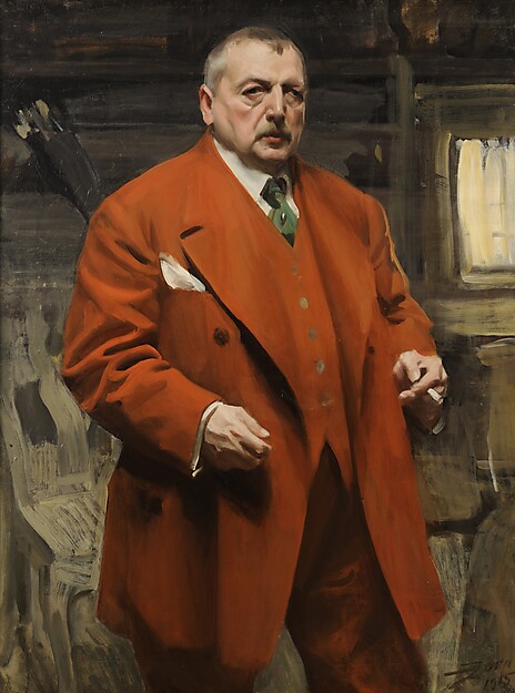 Anders Zorn (1860–1920), Selbstporträt in Rot, 1915, Zornmuseet, Mora  © Zornmuseet, Mora