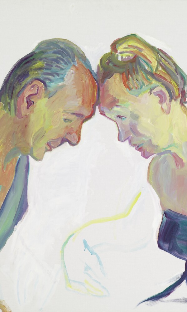 Maria Lassnig (1919–2014) Ehepaar, 2001, Öl auf Leinwand, 100 x 125 cm Städtische Galerie im Lenbachhaus und Kunstbau München, Sammlung KiCo © Maria Lassnig Stiftung / VG Bild- Kunst, Bonn 2025 Maria Lassnig (1919–2014) Ehepaar, 2001, Öl auf Leinwand, 100 x 125 cm Städtische Galerie im Lenbachhaus und Kunstbau München, Sammlung KiCo © Maria Lassnig Stiftung / VG Bild- Kunst, Bonn 2025